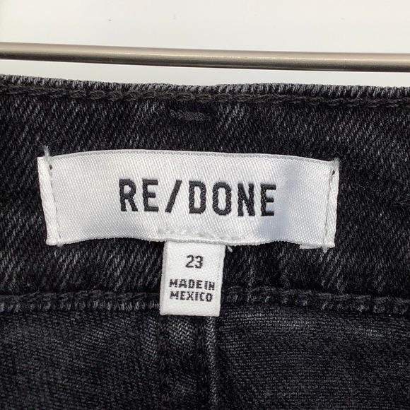NEW! RE/DONE Size 23 90s High Rise Ankle Crop Denim Jeans Coal $265 msrp I9-12 - Picture 4 of 10